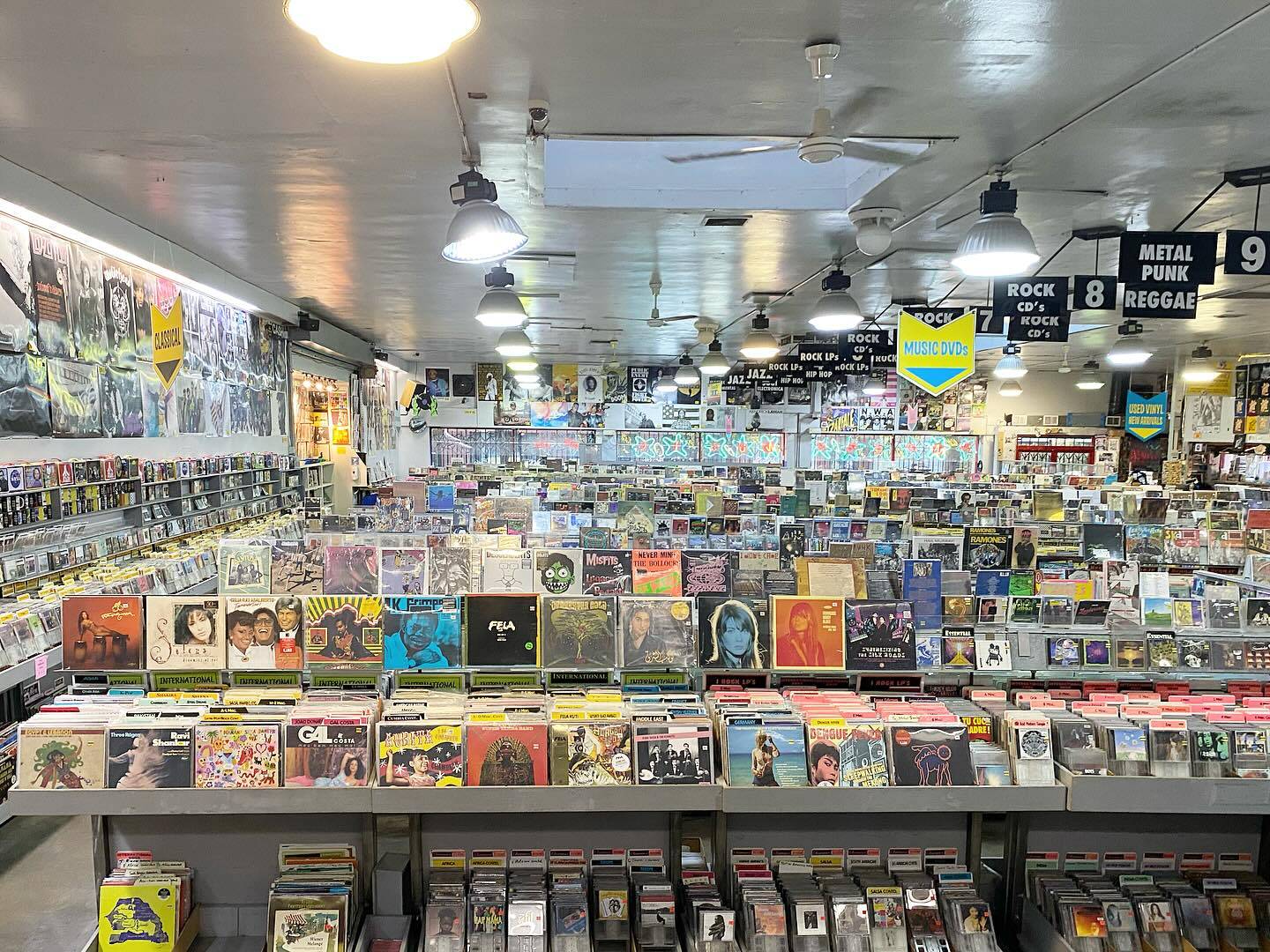 the inside of Amoeba Records in Berkeley, CA