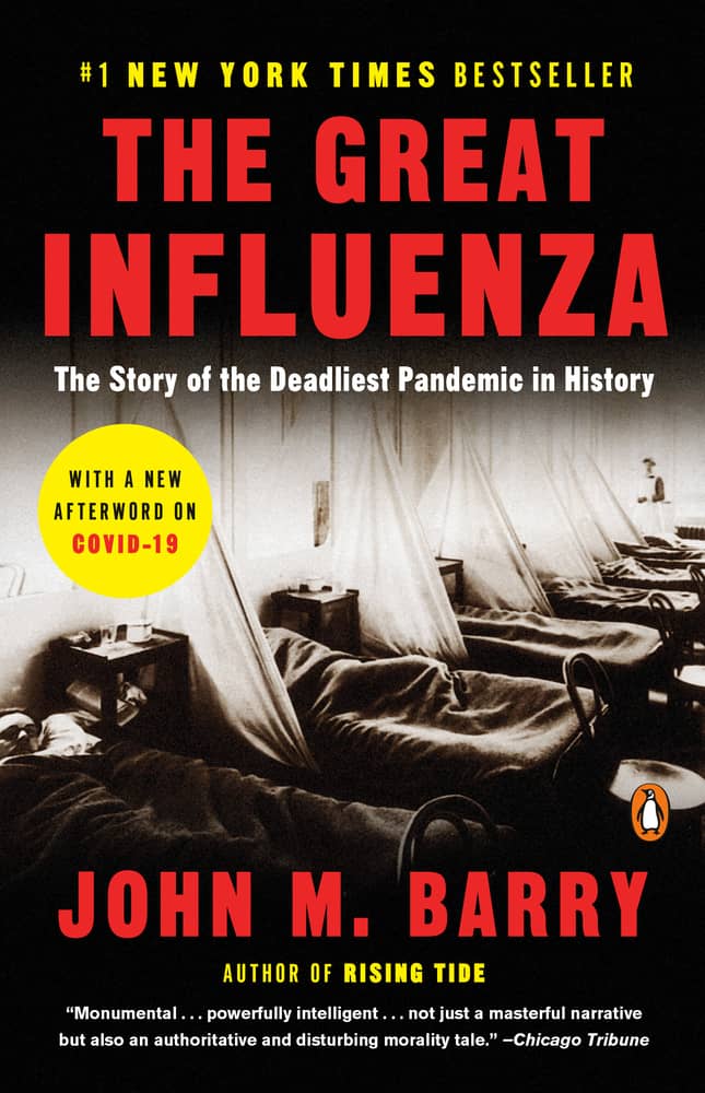 Book cover of "The Great Influenza"