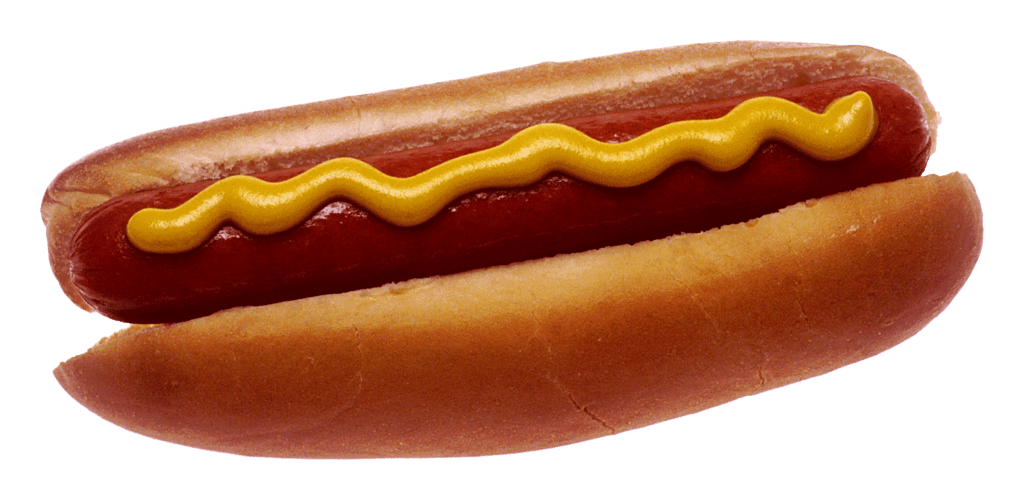 Hot dog with mustard​