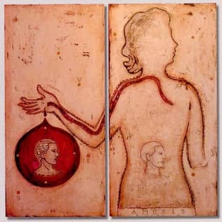 Contemporary painting illustrating the "vena amoris"