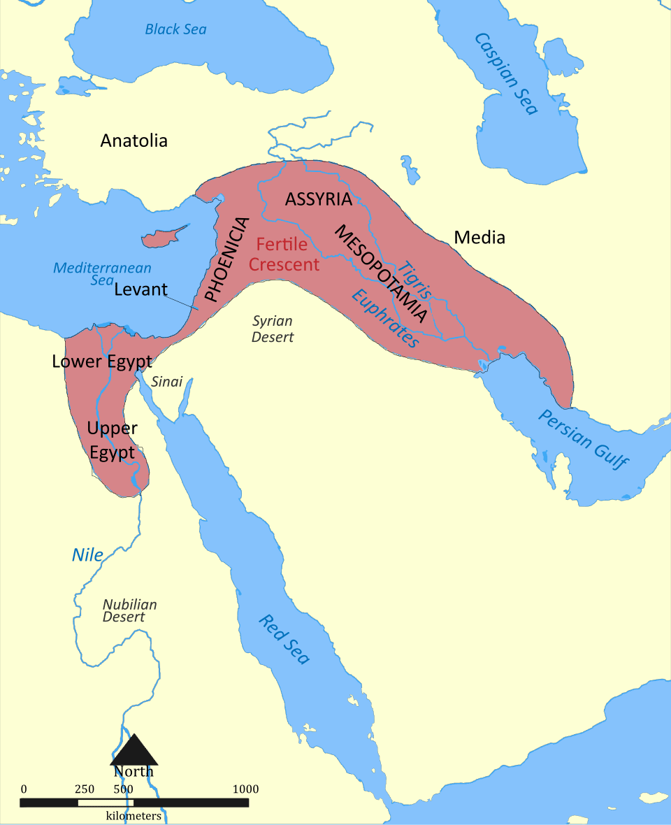 map showing the Fertile Crescent