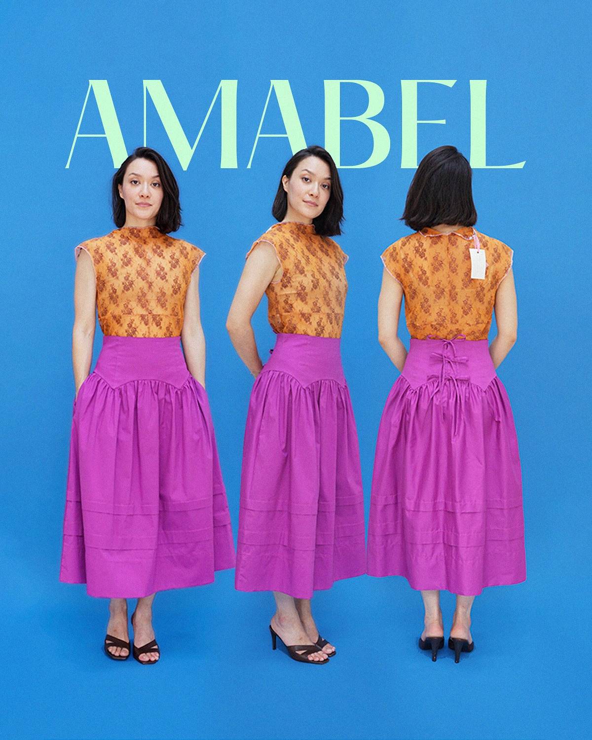 Thanks so much for the warm welcome you gave my new pattern, the Amabel Basque waist skirt! I’m very excited to see what your versions will look like. If you want to see more versions, head to my YouTube channel (link in bio) to see the versions the testers made (in the intro).

I made the skirt in lilac first, and here’s a magenta version - next I’ll make it black, I think it’ll be easier for me to wear.
Hope you like it. 🥰

The top is @tangoli__, my friend @donato_alessandra lent me a couple from her collection, I didn’t dare take the tags off 😆

And the pattern is 50% off until tomorrow night (Tuesday the 22nd). Kiss!
.
.
.
#sewingproject✂️ #sewingaddict #memade #sewingpatterns #sewingpattern #sewists