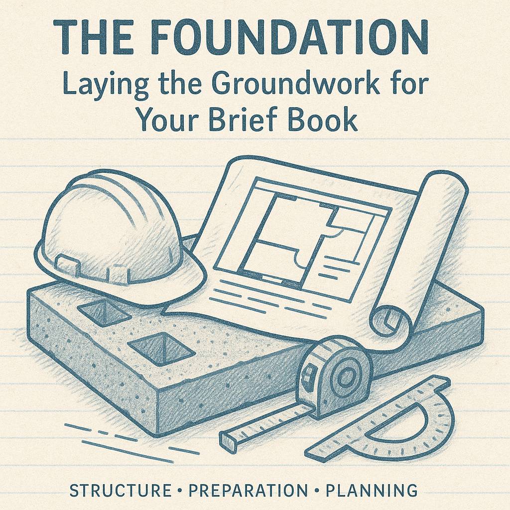 Image of plans, tape measure, and construction hard hat resting on a concrete block. Image drawn by CHatGPT.