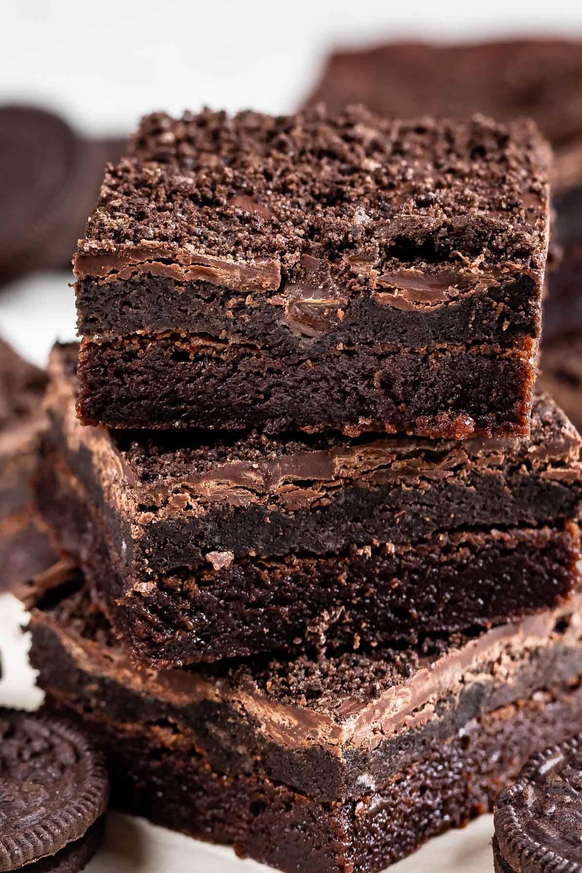 stack of brownies