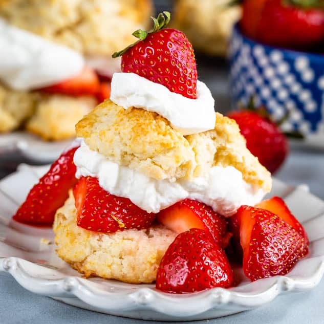 shortcake on plate