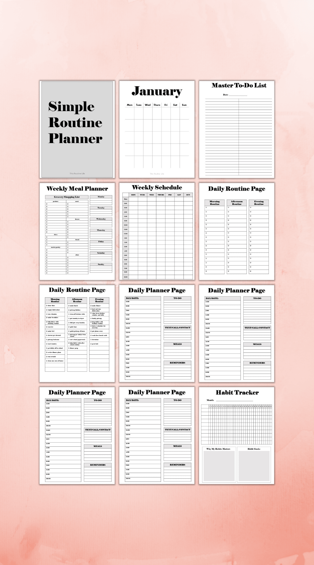 simple routine planner