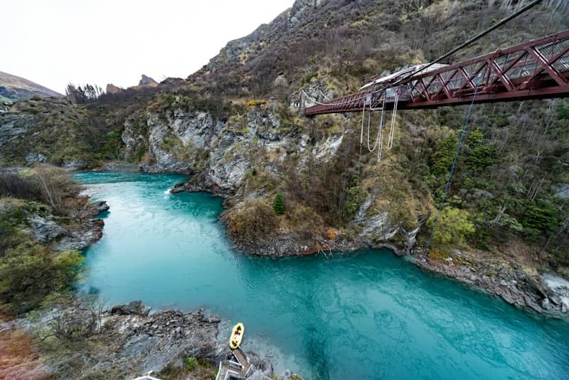 Kawarau Bridge in Queenstown, Aotearoa New Zealand