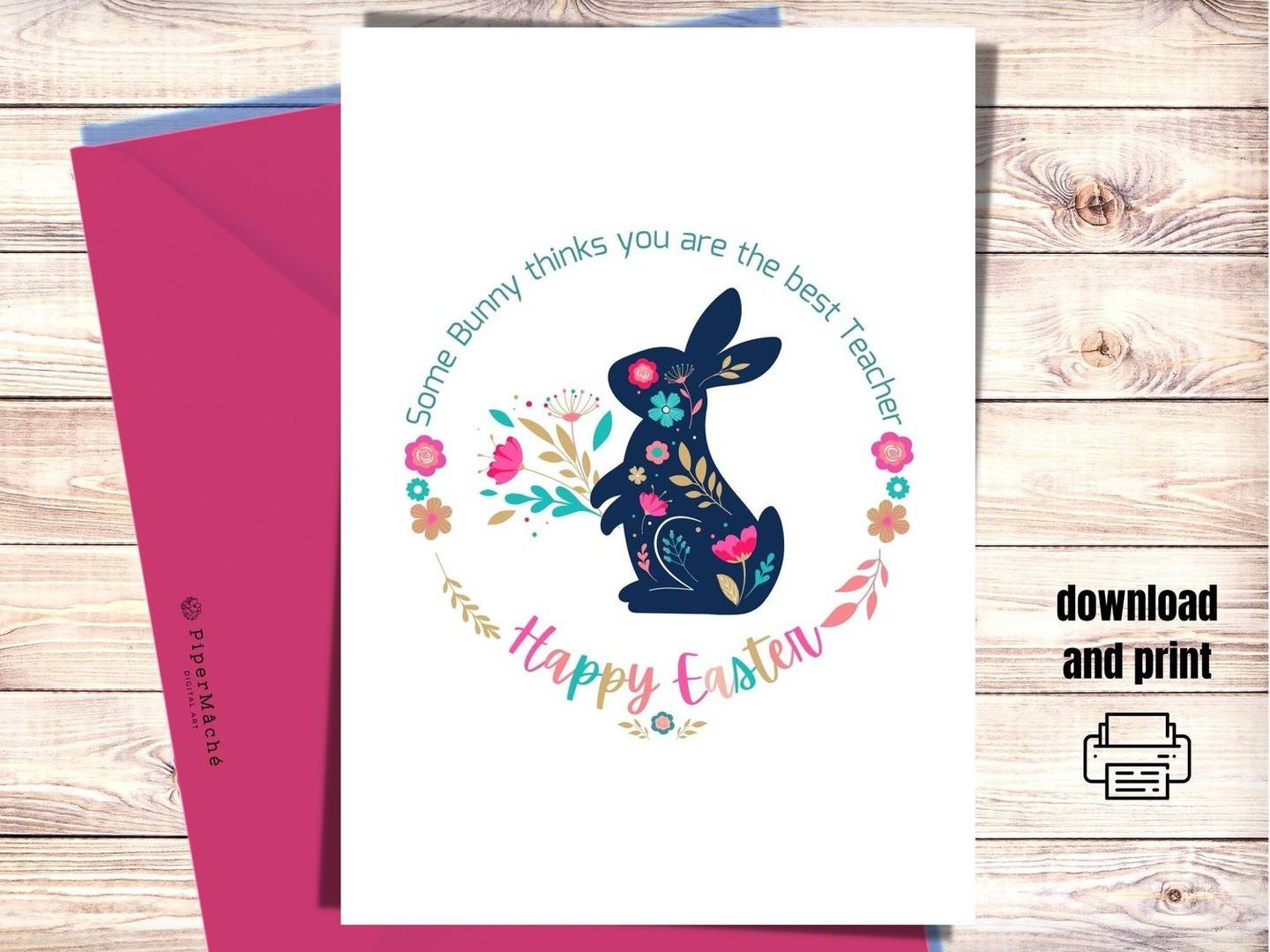 Some Bunny thinks you need to send this cute Easter card to your kids' teacher. ;-) 

This is one of my favorite designs, if you are looking for a card you can download and print today just check my Digital Art Store. 

#eastercard #easterprintable #happyeaster #cardsforteachers