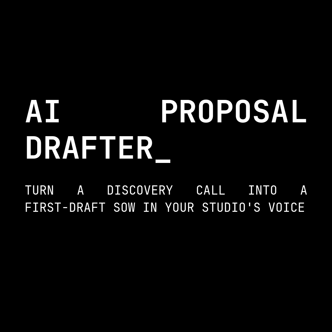 AI PROPOSAL DRAFTER (ISSUE #003)