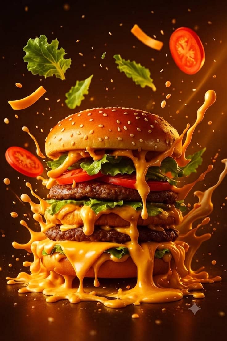 delicious hamburger