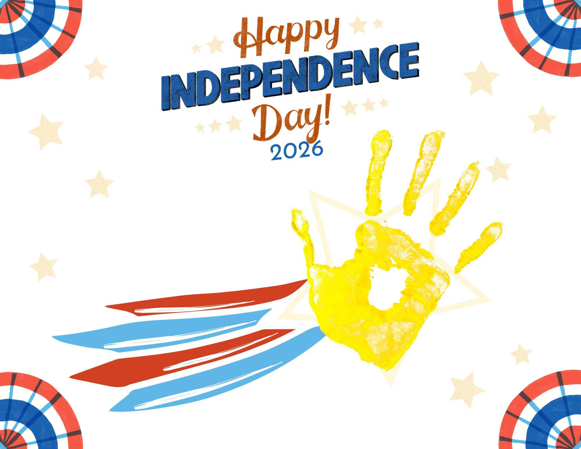 free handprint craft for July 4th