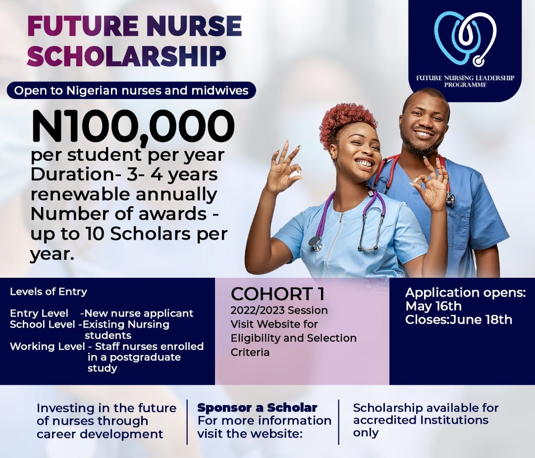 Future Nursing Scholarship Open To All Nigerian Nurses And Midwives