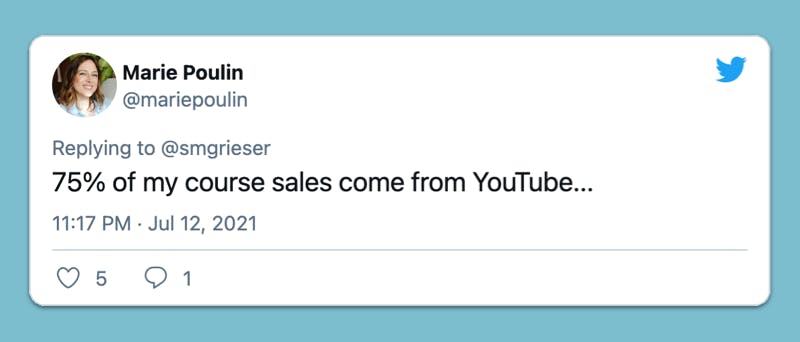 🗣️ "75% of my course sales come from YouTube"