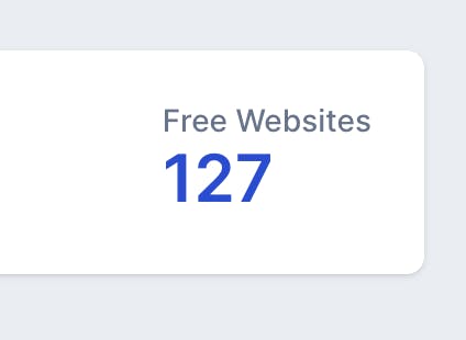 127 free websites created
