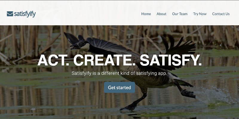 "ACT. CREATE. SATISFY. Satisfyify is a different kind of satisfying app."