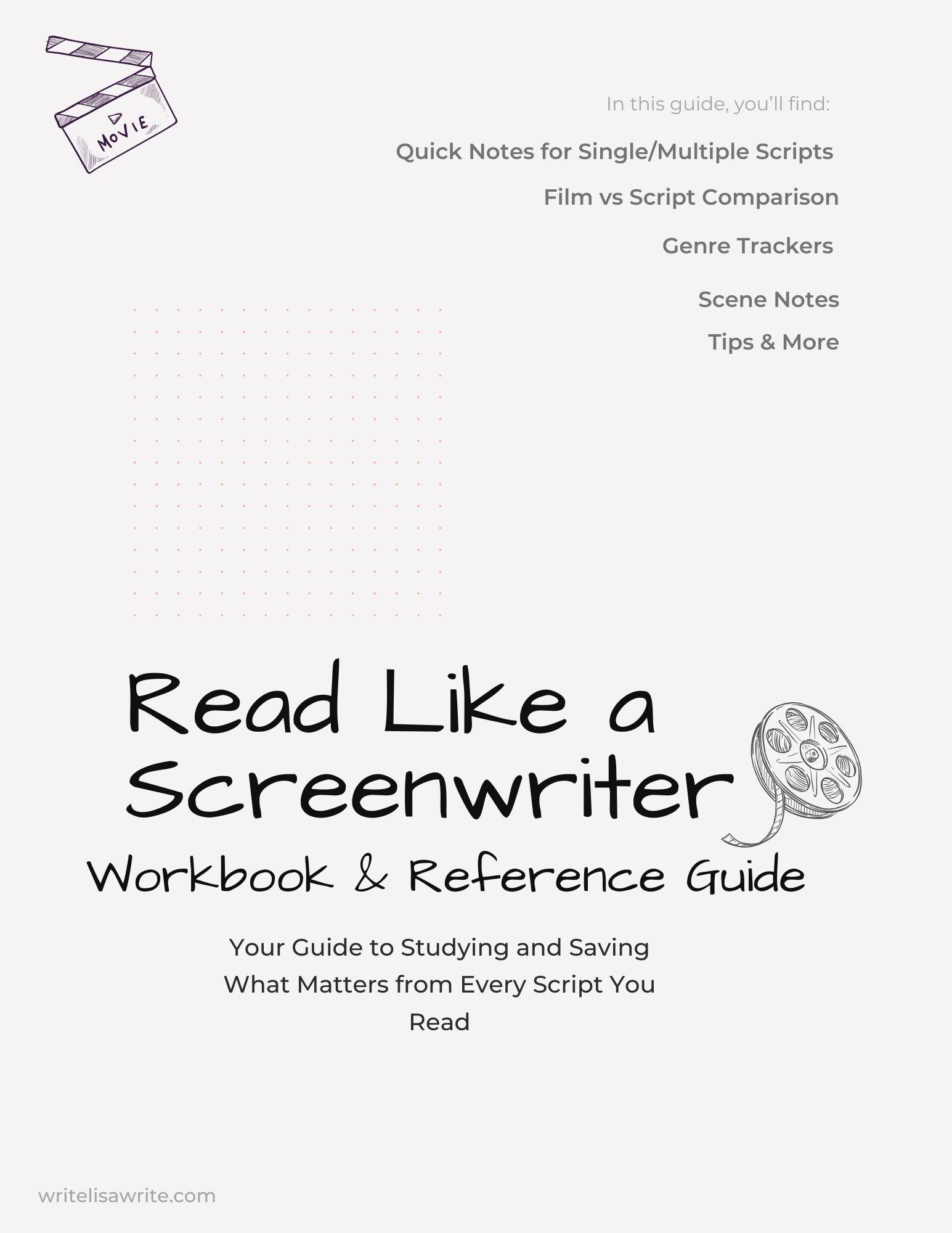 Read Like a Screenwriter: Workbook & Reference Guide (Fillable)