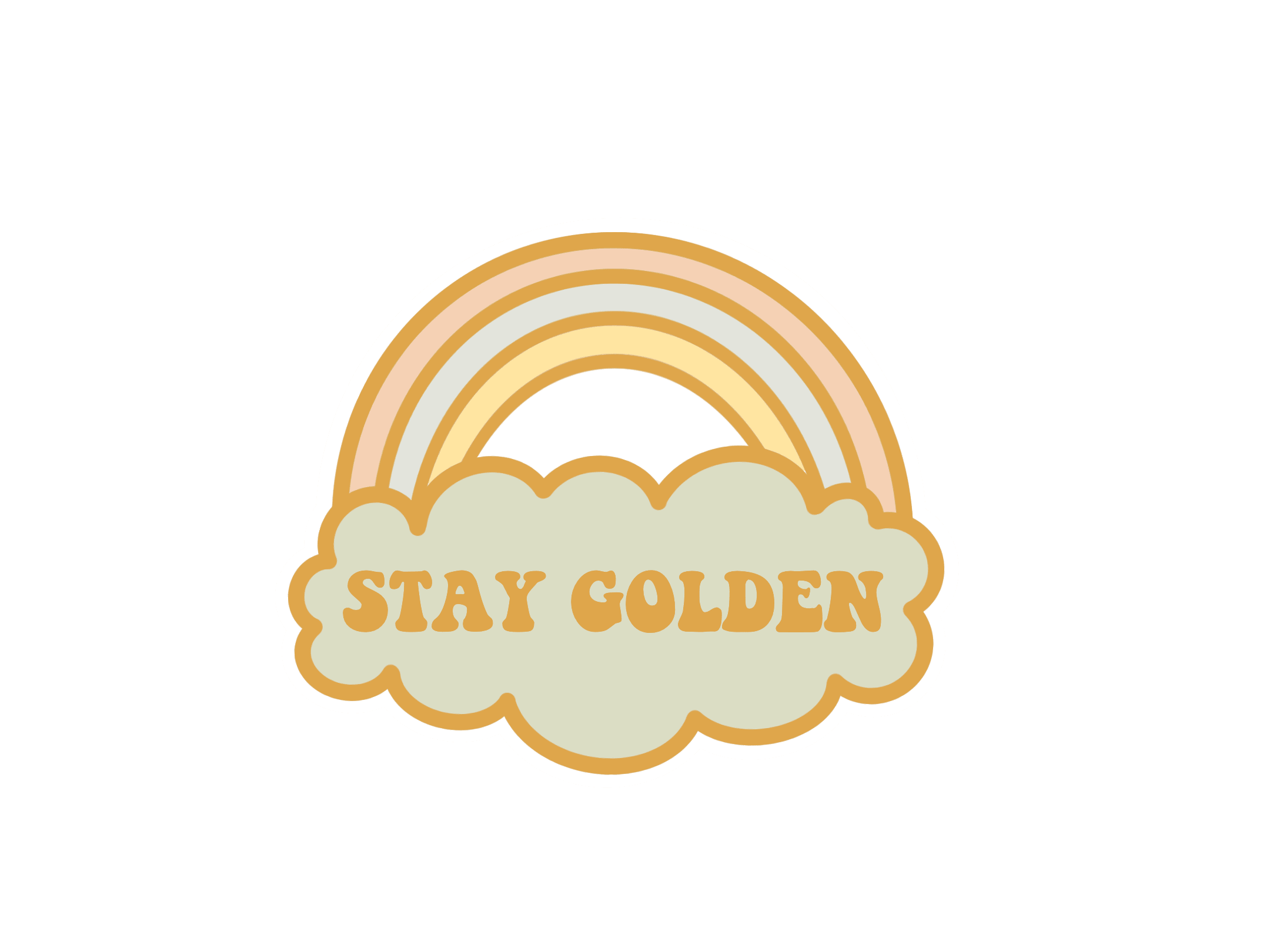 Stay Golden sticker. Available at ShopDigitalPlannerCo.etsy.com