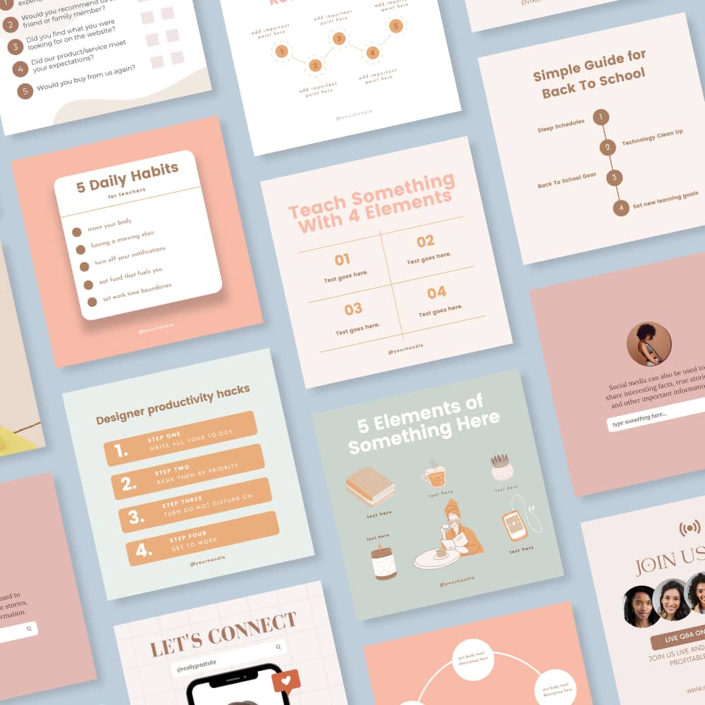 Instagram Templates - 7 Educational Posts