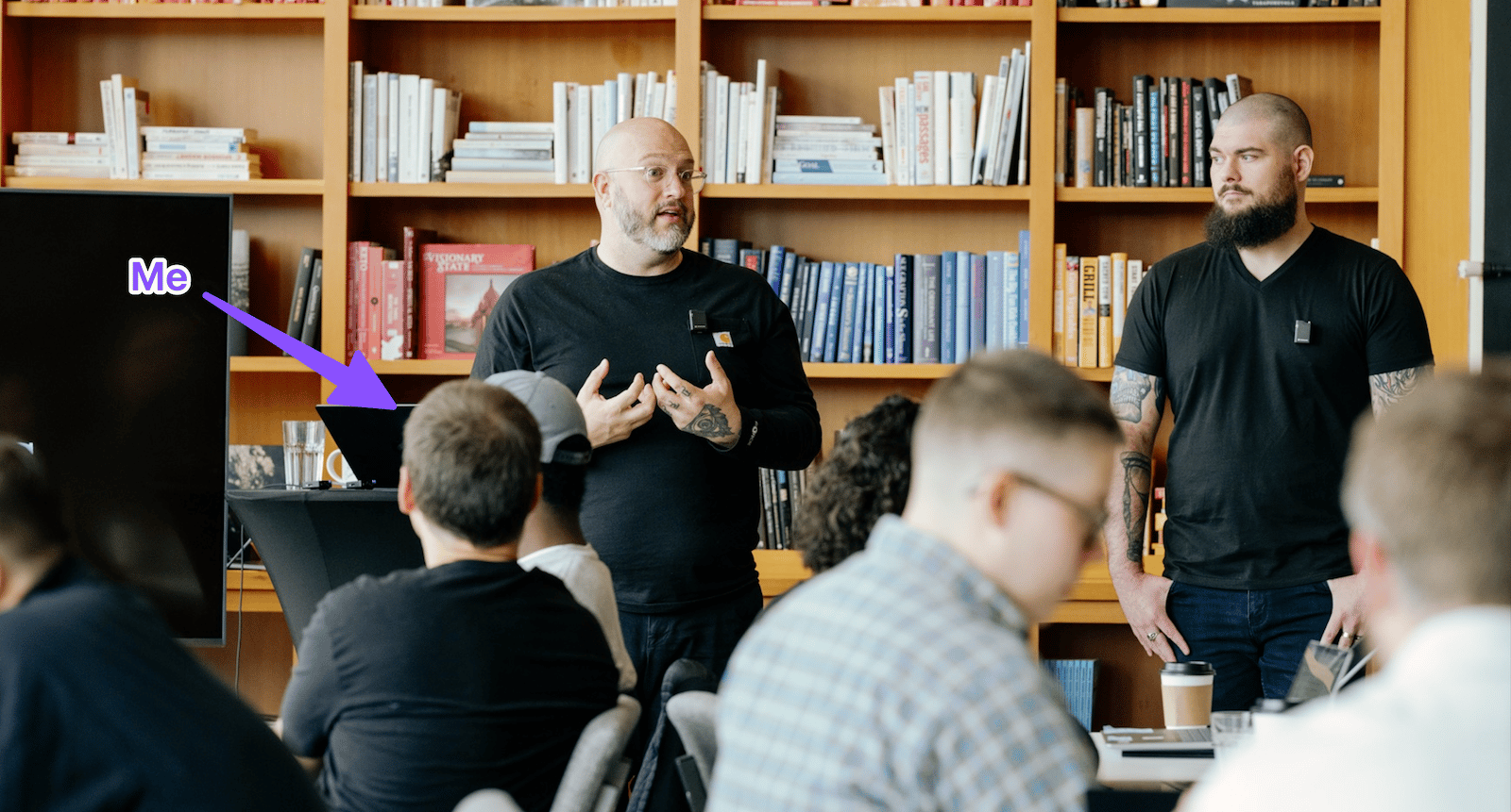 Darrell & Cory teaching at The Growth Intensive.