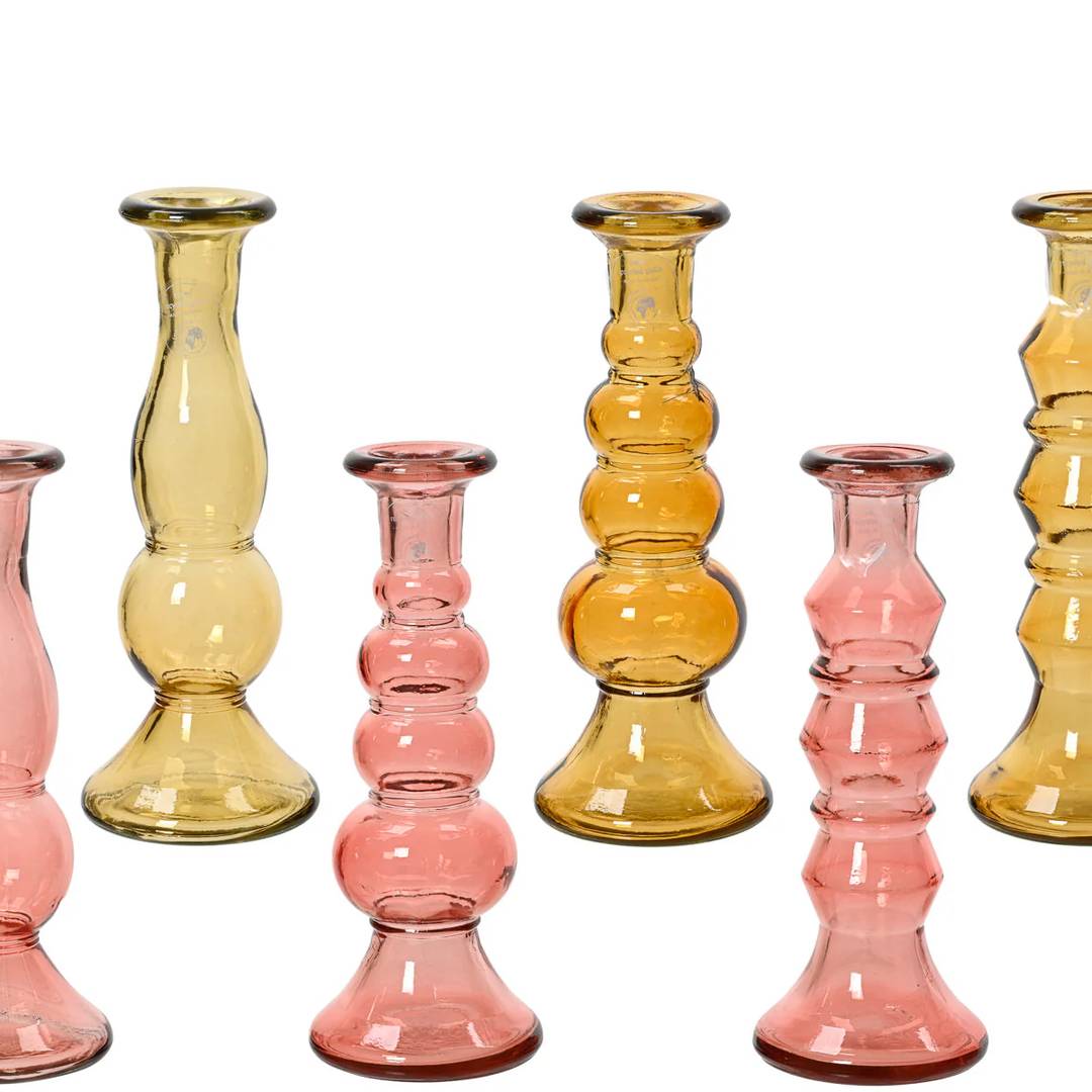 Recycled Glass Candle Holders