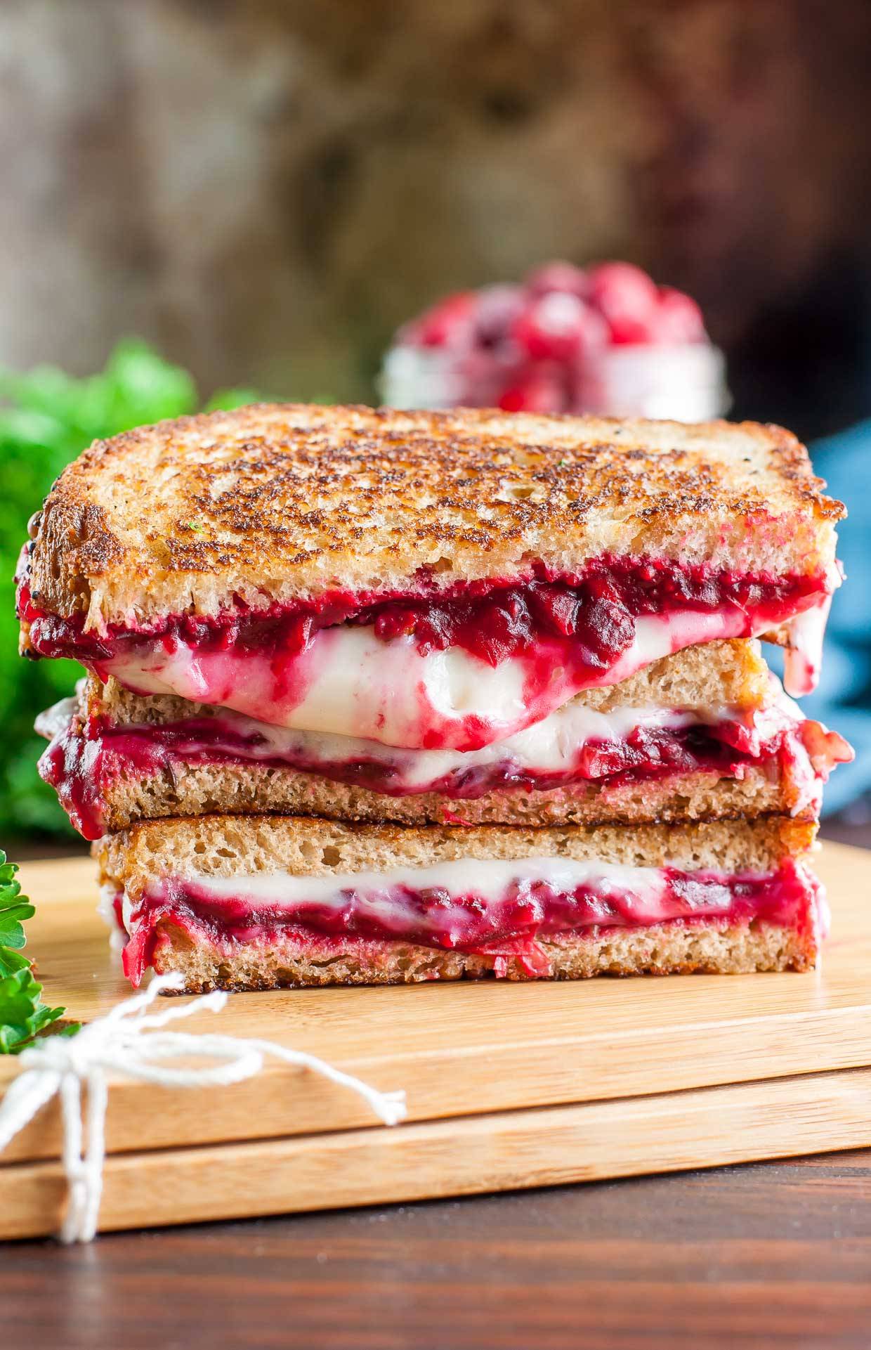leftover cranberry sauce grilled cheese