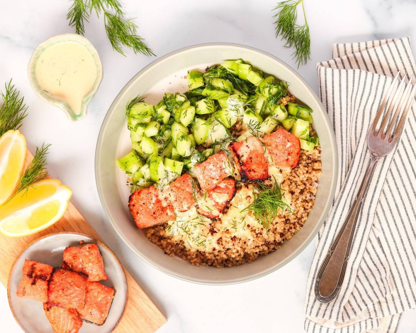 Healthy Salmon Quinoa Bowl