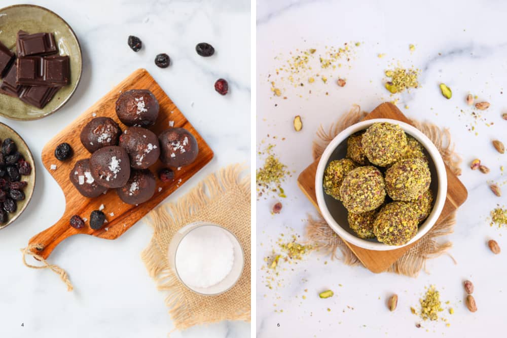 Cherry Chocolate and Pistachio Crunch Truffles