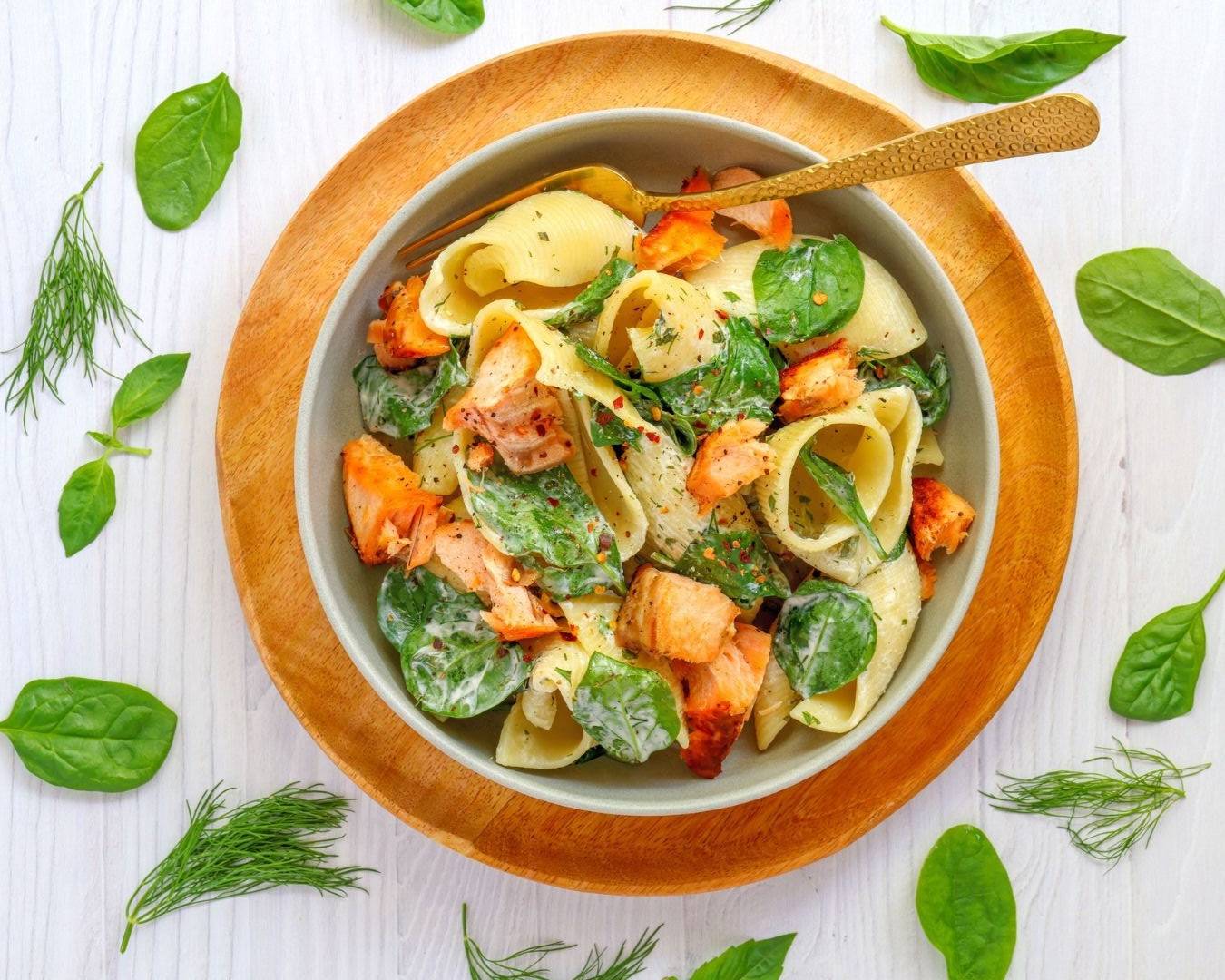 Lemon Herb Salmon Pasta