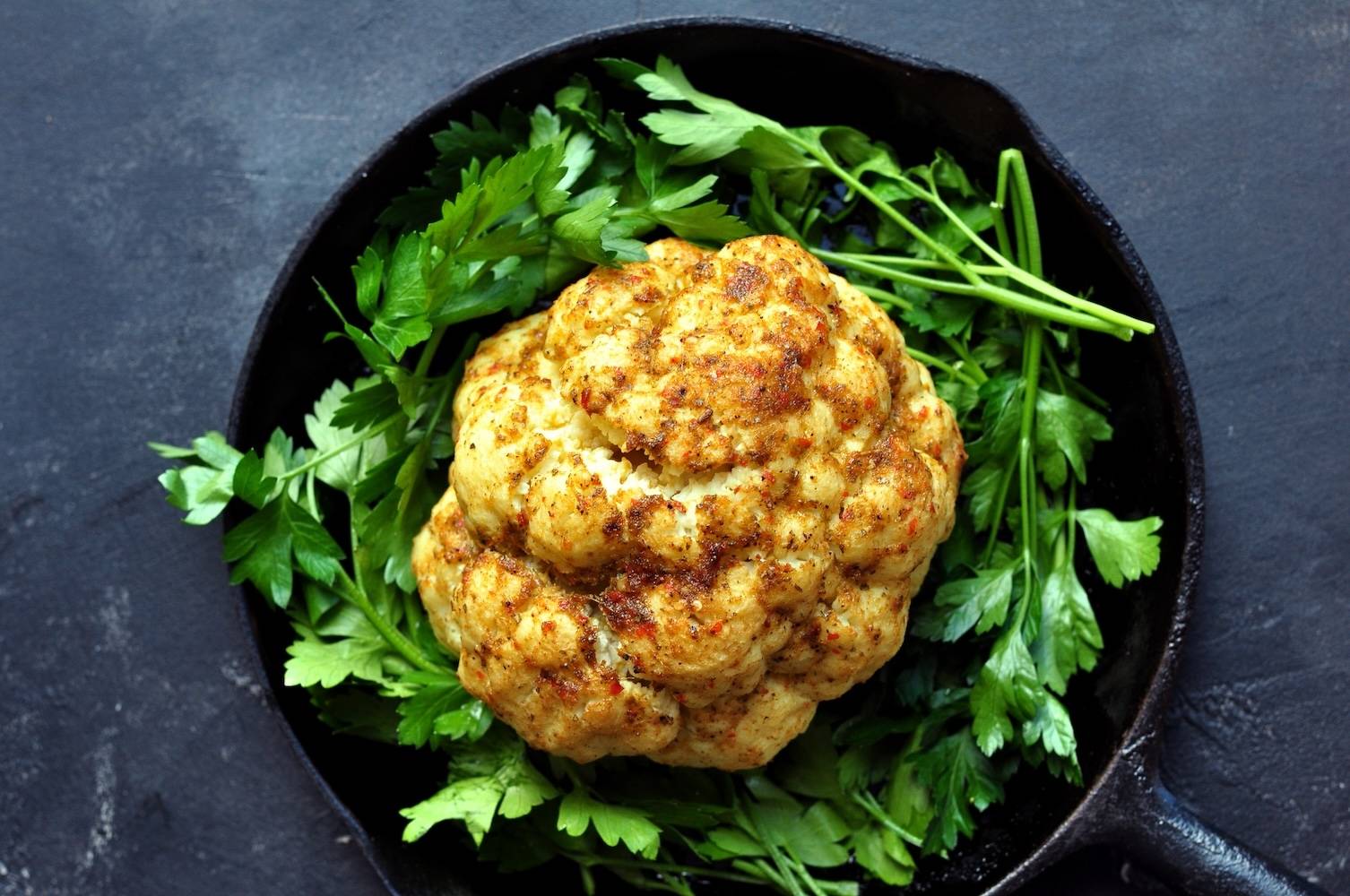 Sous Vide Whole Jerk Cauliflower