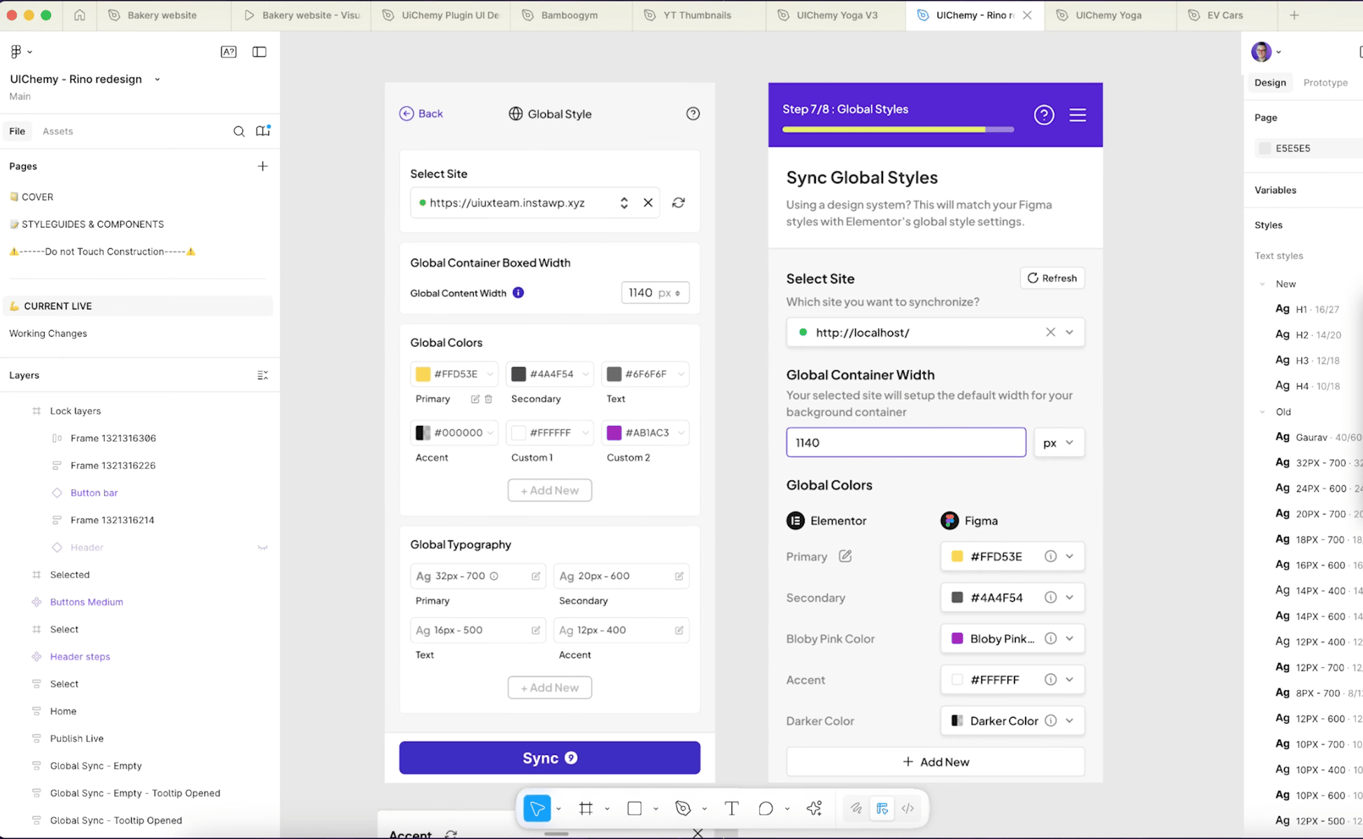 Example of old design vs redesign