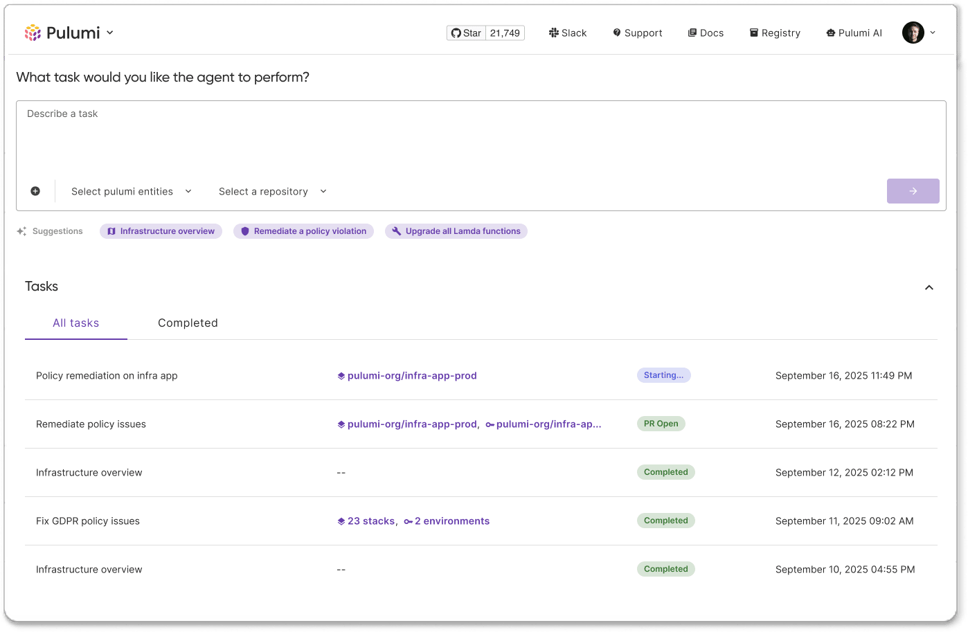 Pulumi Neo screenshot