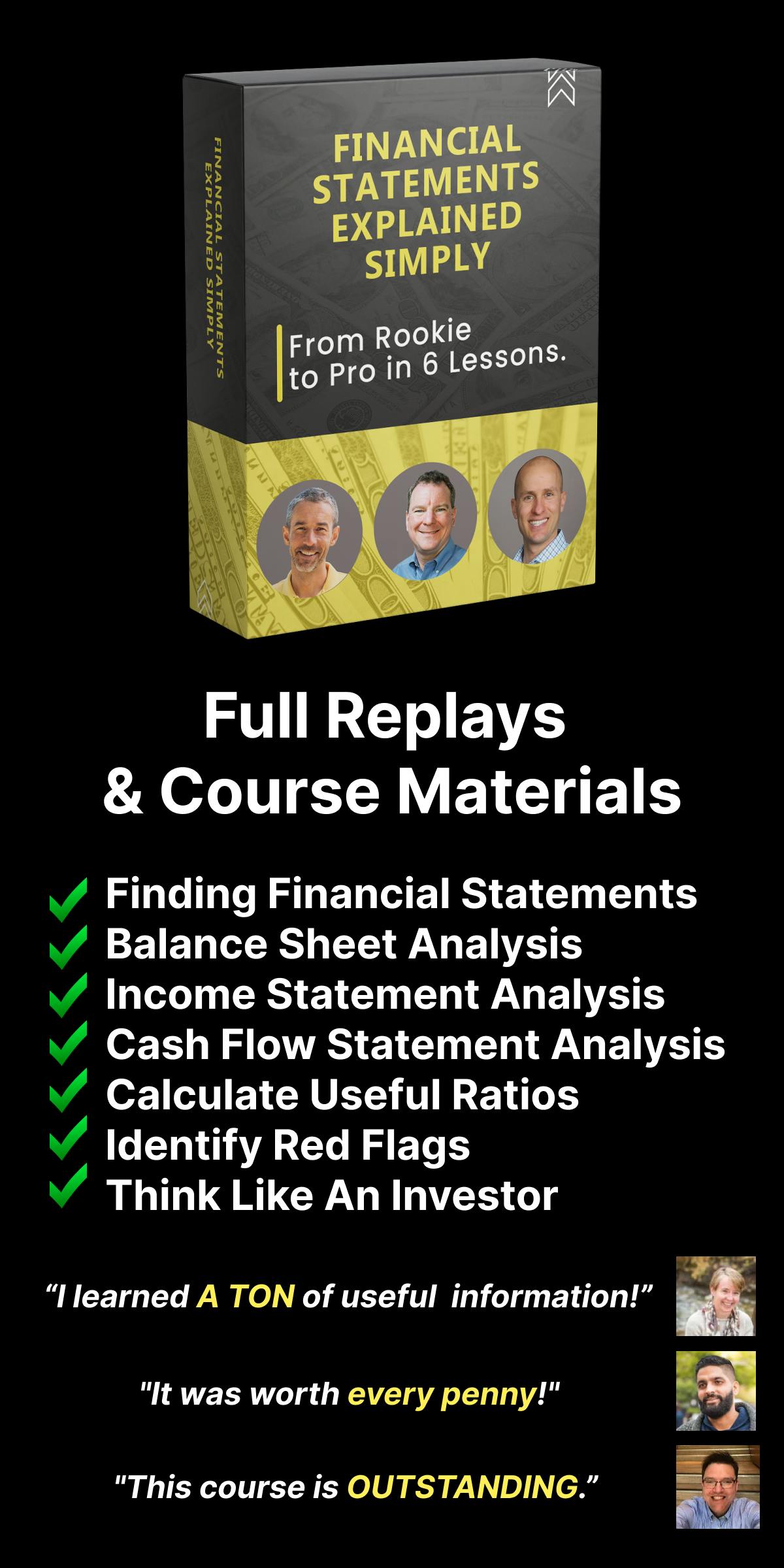 Financial Statements Explained Simply - Course Replays
