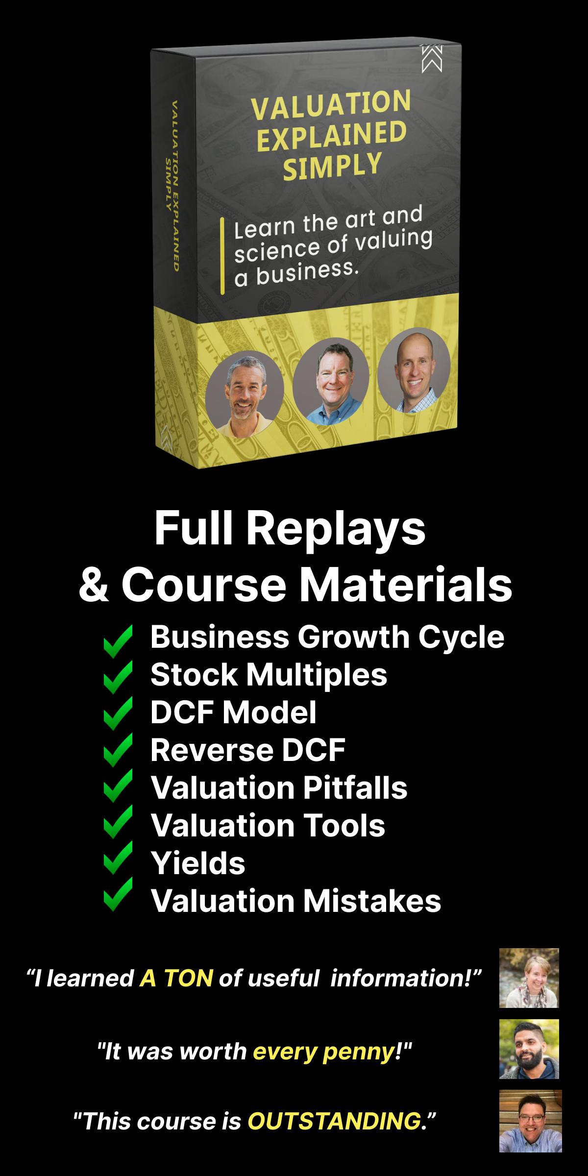Valuation Explained Simply - Replays + Materials