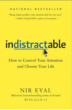 Image of Indistractable (yellow book cover )