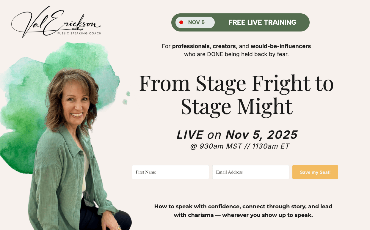 From Stage Fright to Stage Might