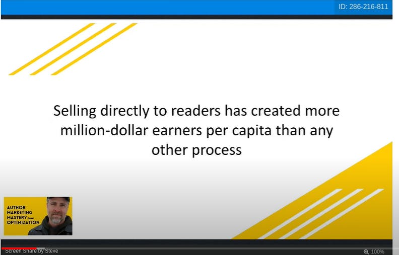 Selling directly to readers has created more milion dollar earners per capita than any other process