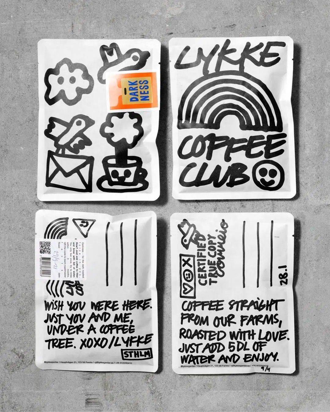 packaging de café Lykke coffee