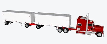 Two-Trailer Semi