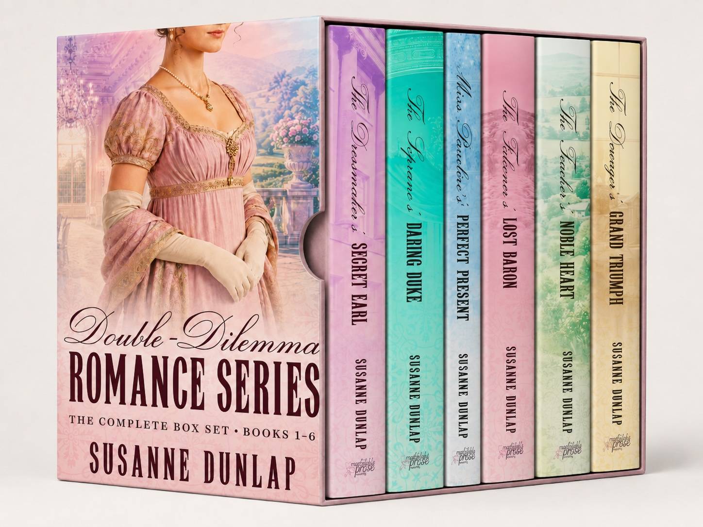 A representation of a box set of the entire Double-Dilemma Romance series.