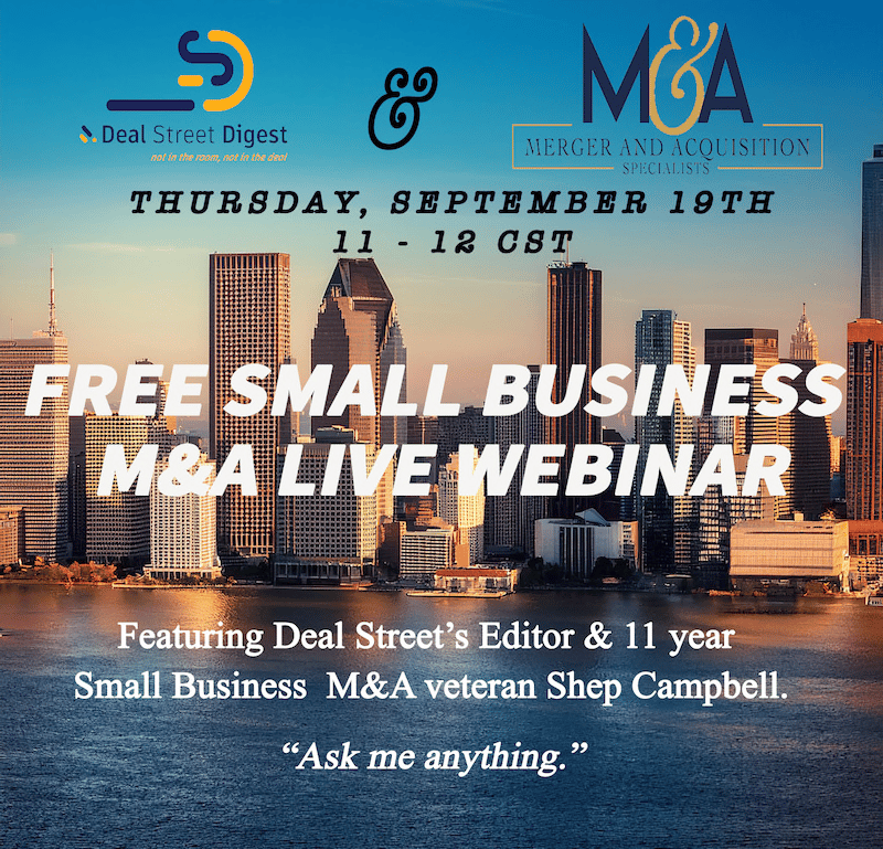 Free Small Business M&A Webinar!