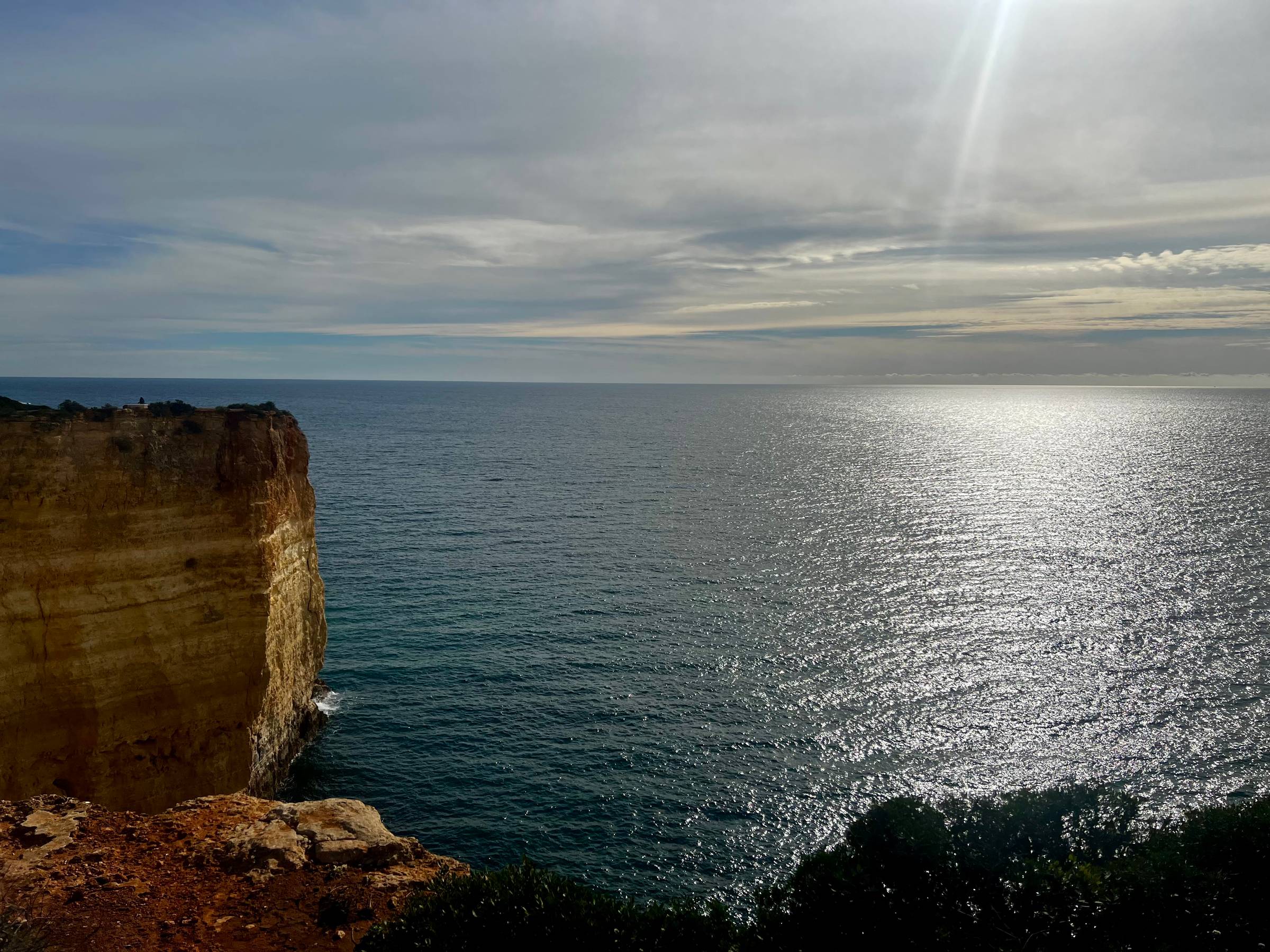 The Algarve cliffs over the ocean