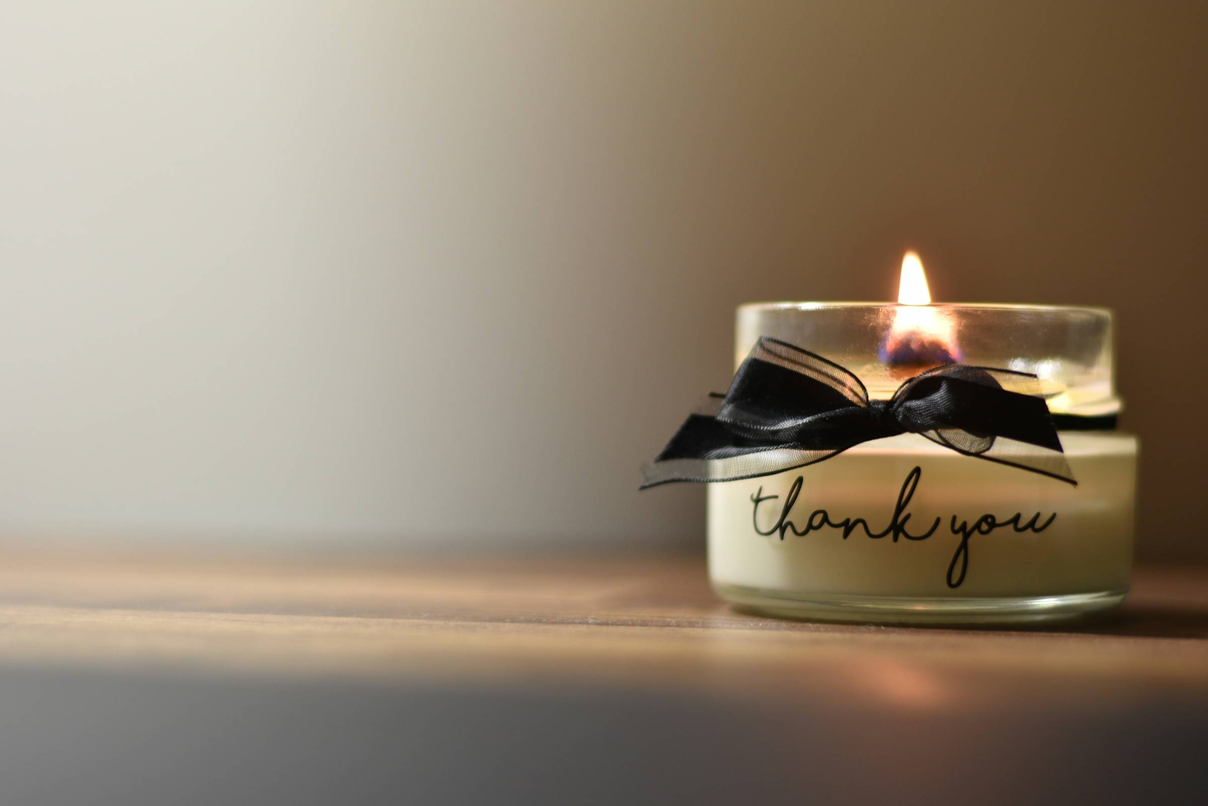 Thank you candle