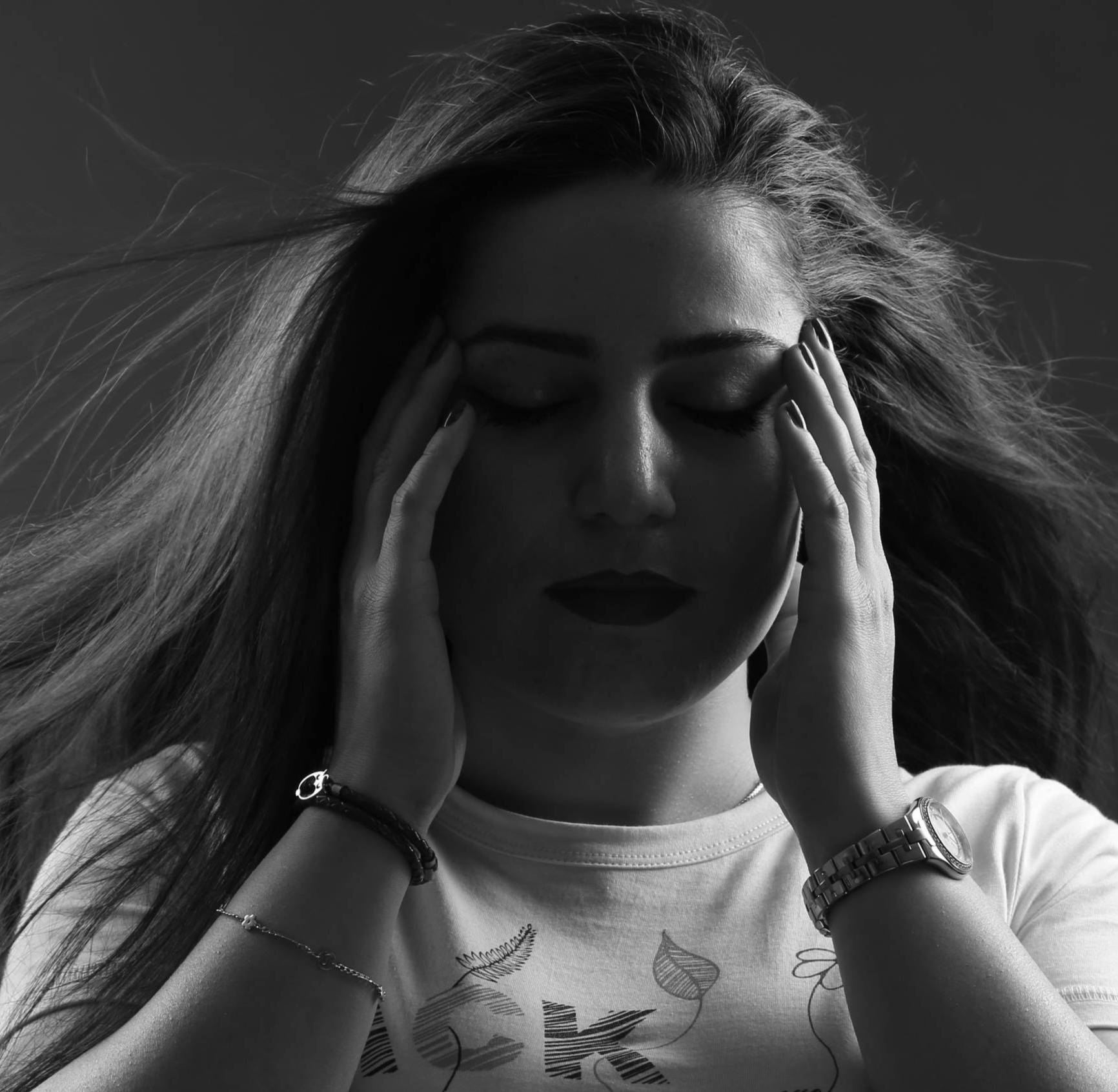 Woman feeling stressed