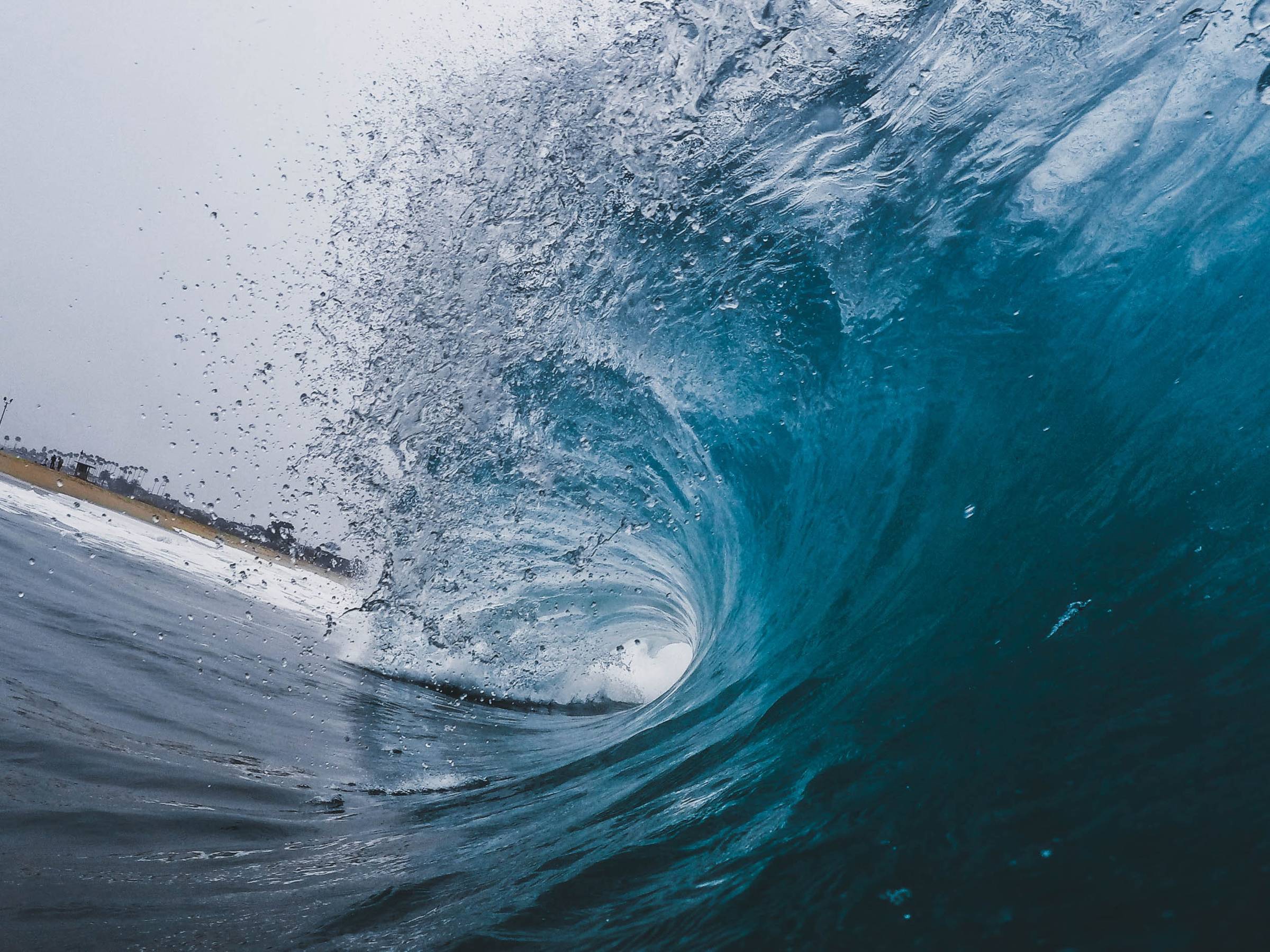 Large blue wave