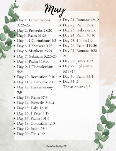 2025 Scripture Writing Plans June