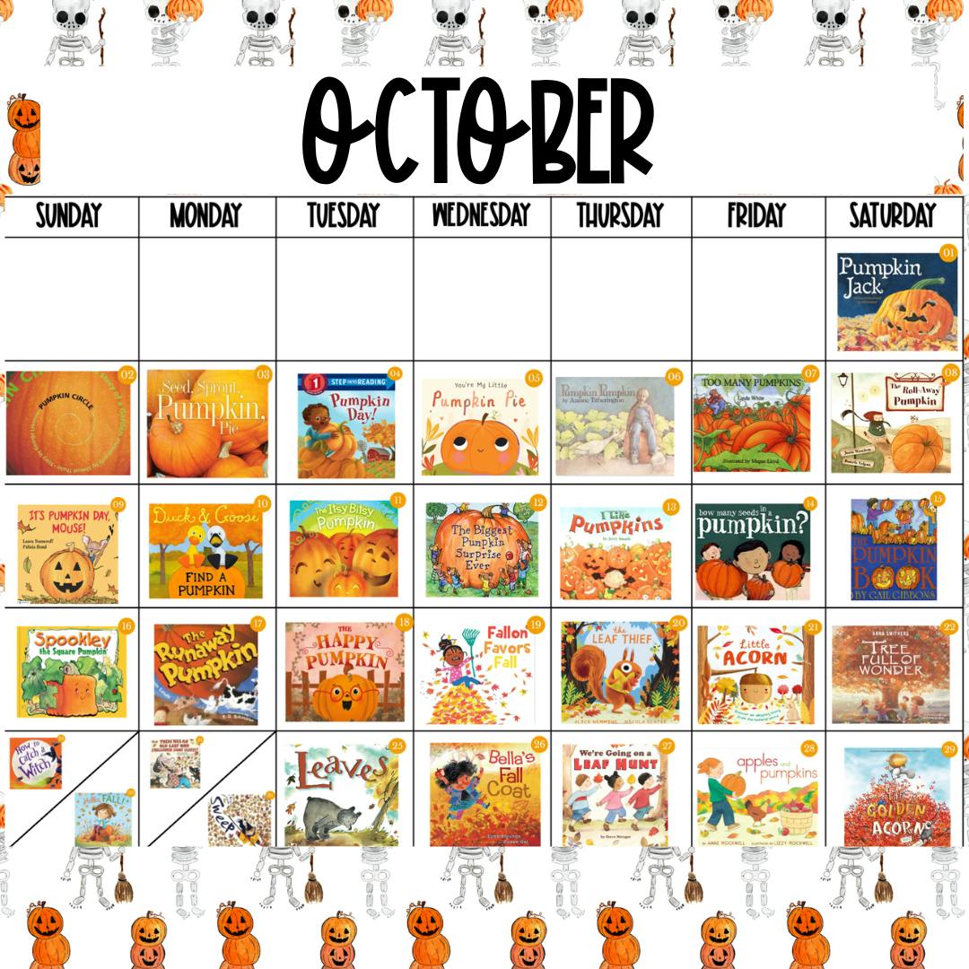 October Book Calendar