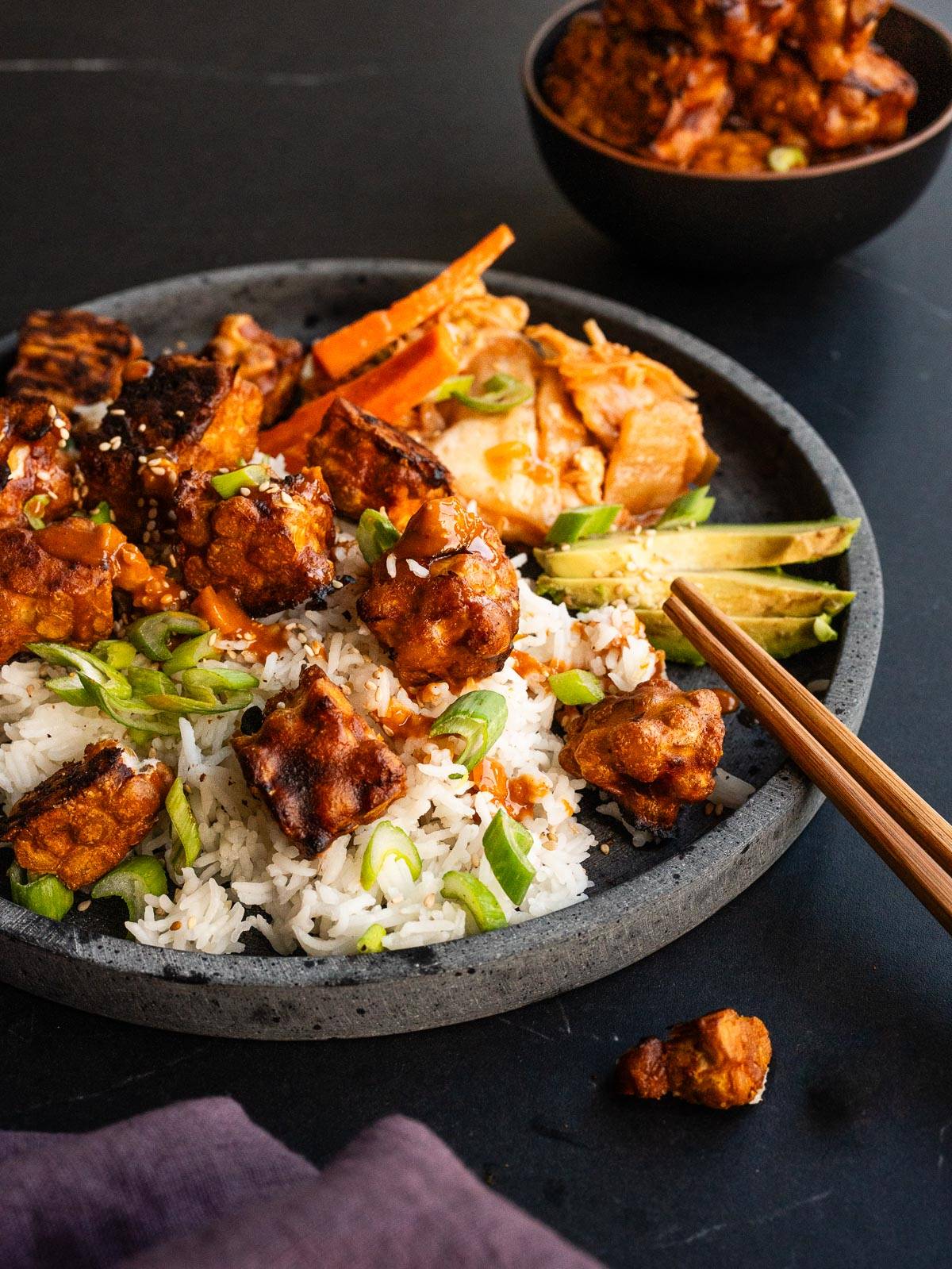 Plato de tempeh al horno