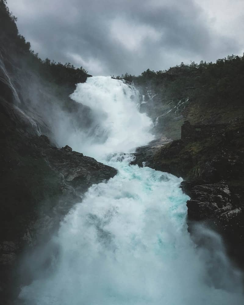 gushing rivers of water