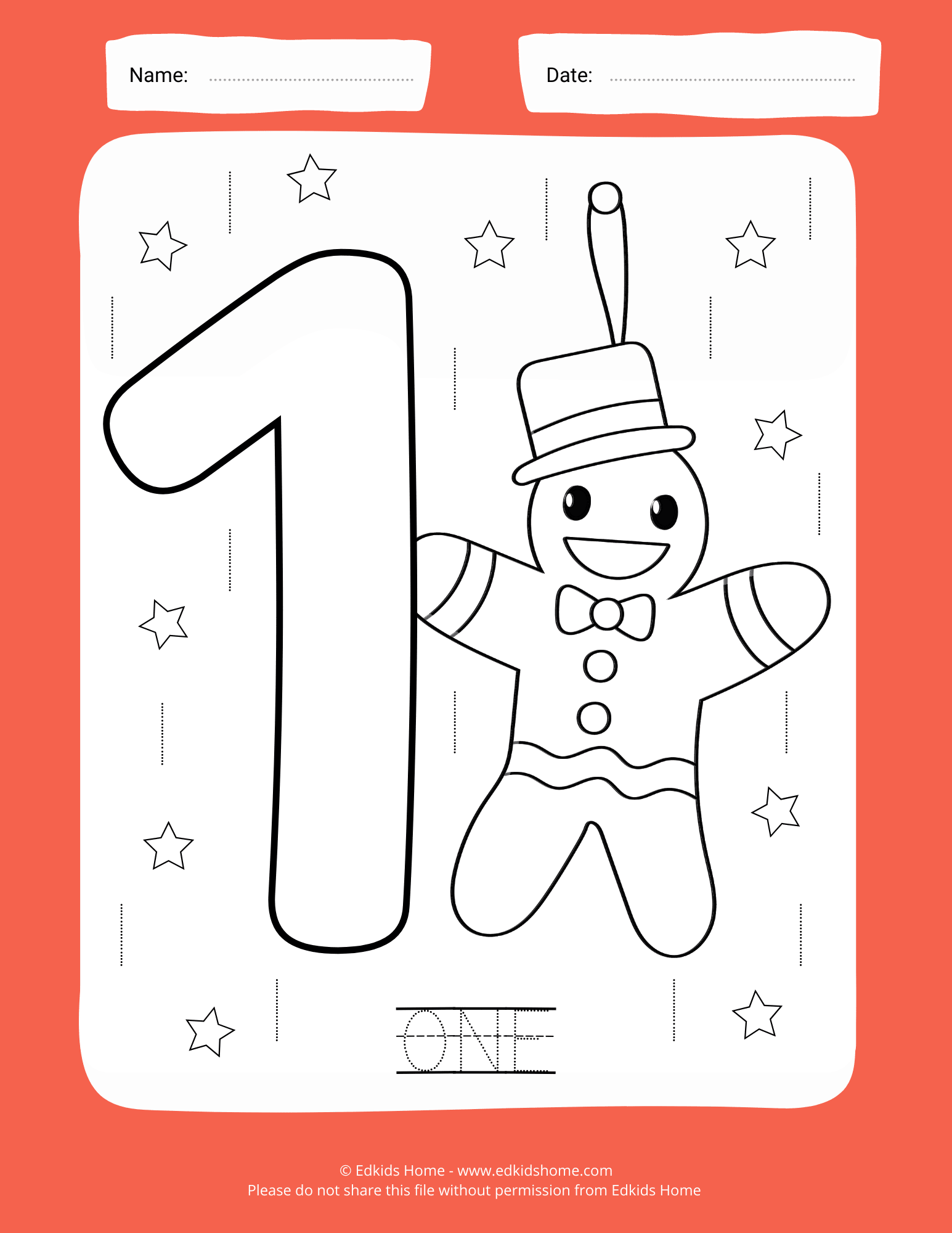Christmas Numbers Worksheets