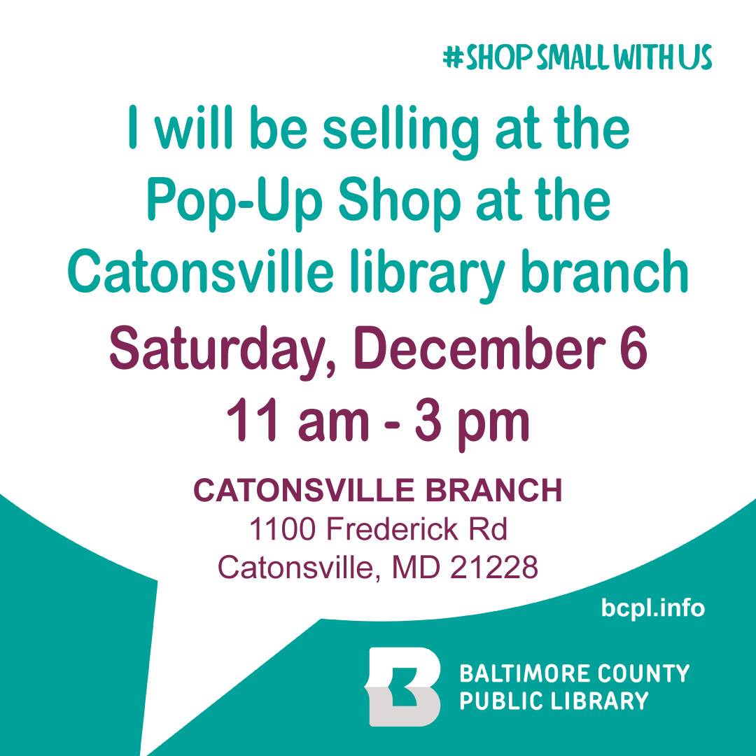 info for event at BCPL Catonsville this Saturday, December 6, from 11am-3pm